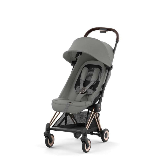 Pack Cybex Coya Rosegold Mirage Grey + Barra de Apoio de Braços Dark Brown