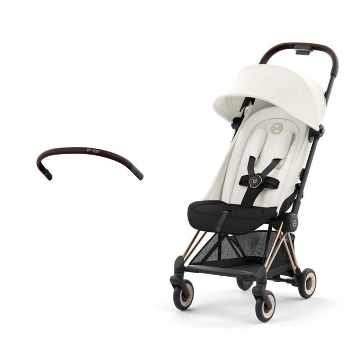 Pack Cybex Coya Rosegold  Off White + Barra de Apoio de Braços Dark Brown