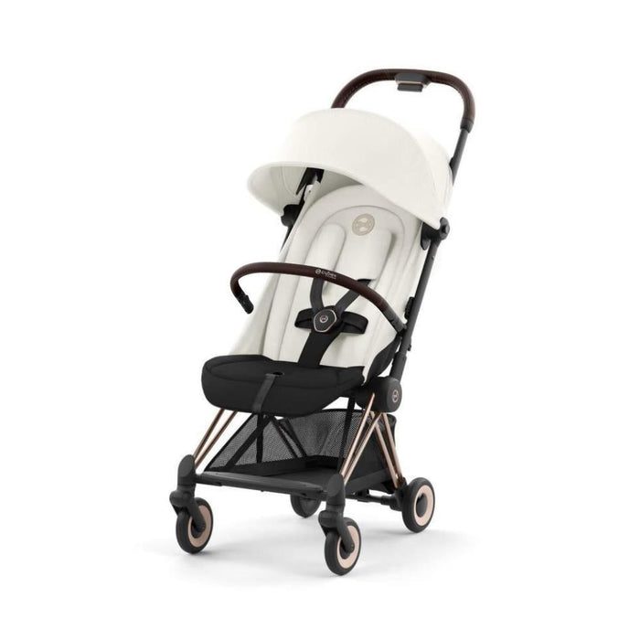 Pack Cybex Coya Rosegold  Off White + Barra de Apoio de Braços Dark Brown