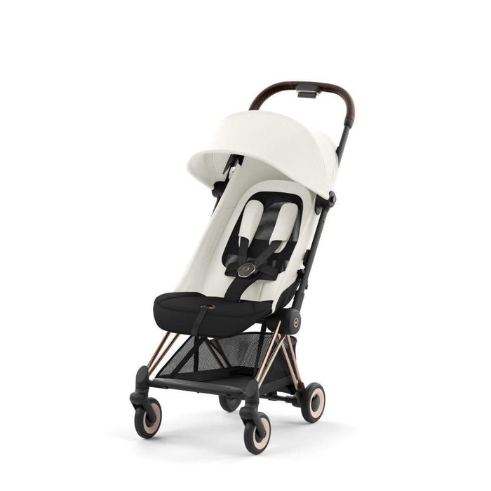 Pack Cybex Coya Rosegold  Off White + Barra de Apoio de Braços Dark Brown
