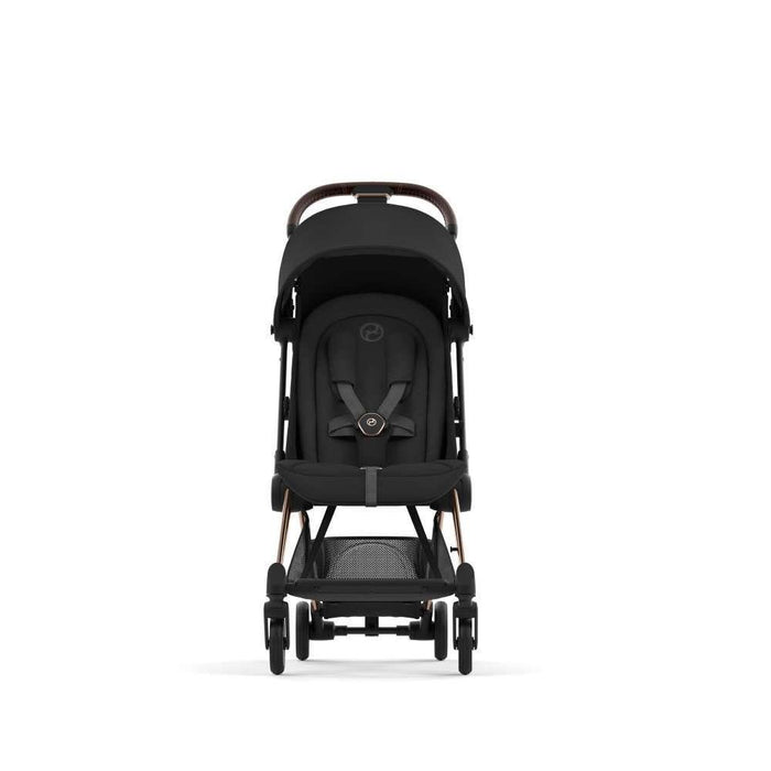Pack Cybex Coya Rosegold Sepia Black + Barra de Apoio de Braços Dark Brown