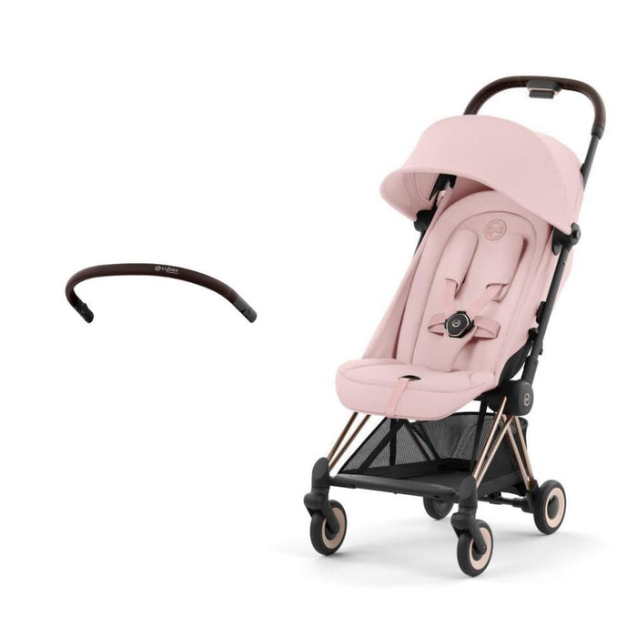 Pack Cybex Coya Rosegold Peach Pink + Barra de Apoio de Braços Dark Brown