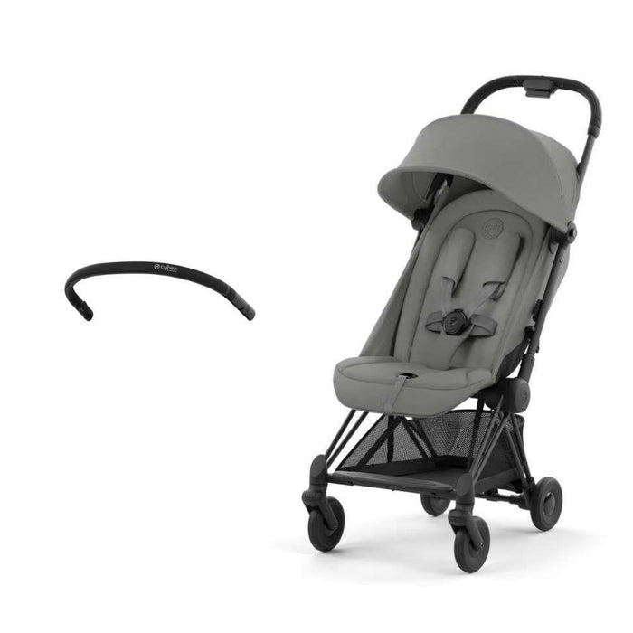 Pack Cybex Coya Matt Black Mirage Grey + Barra de Apoio de Braços Black