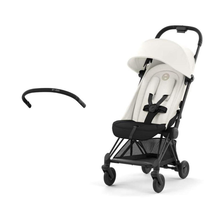 Pack Cybex Coya Matt Black Off White + Barra de Apoio de Braços Black