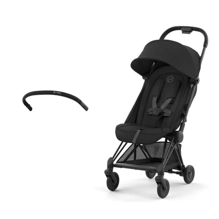 Pack Cybex Coya Matt Black Sepia Black + Barra de Apoio de Braços Black