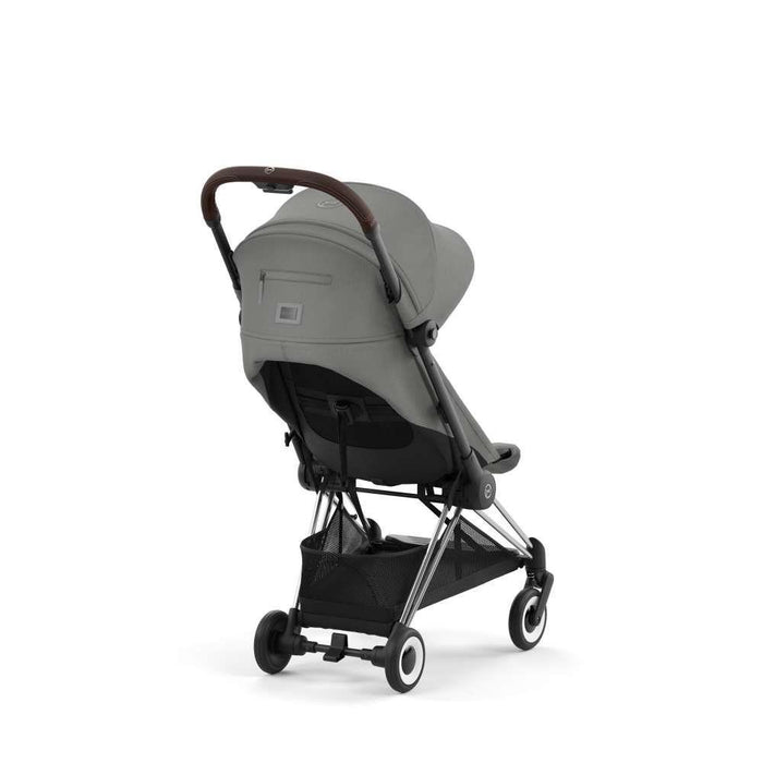 Pack Cybex Coya Chrome Dark Brown Mirage Grey + Barra de Apoio de Braços Dark Brown