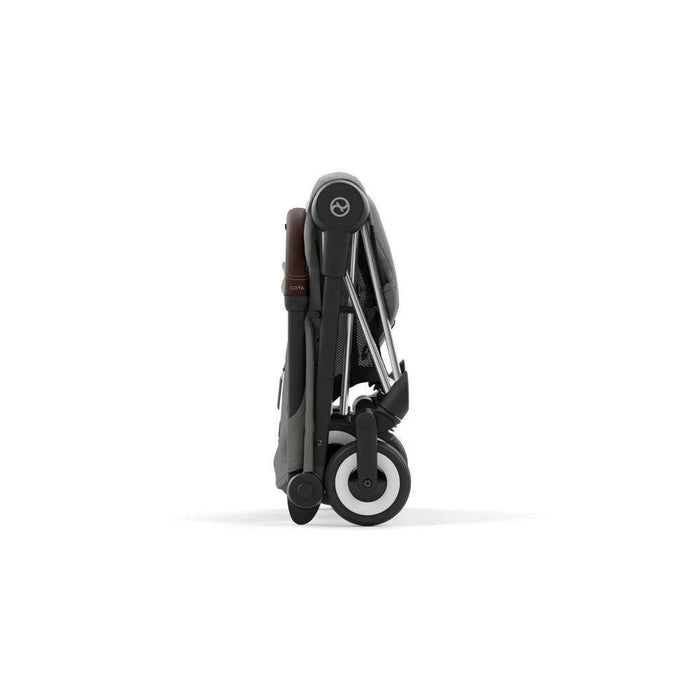Pack Cybex Coya Chrome Dark Brown Mirage Grey + Barra de Apoio de Braços Dark Brown