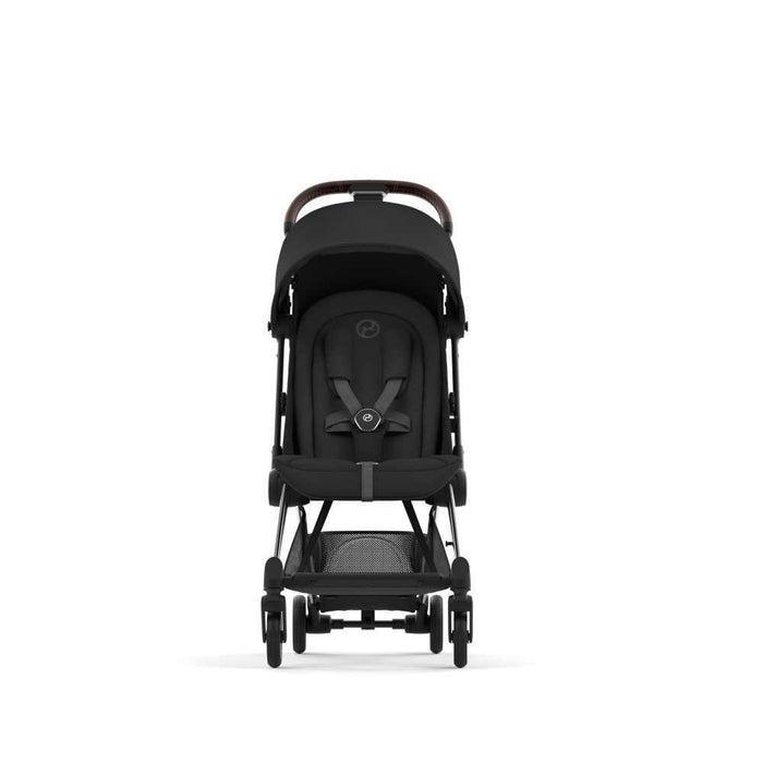 Pack Cybex Coya Chrome Dark Brown Sepia Black + Barra de Apoio de Braços Dark Brown