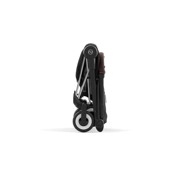 Pack Cybex Coya Chrome Dark Brown Sepia Black + Barra de Apoio de Braços Dark Brown