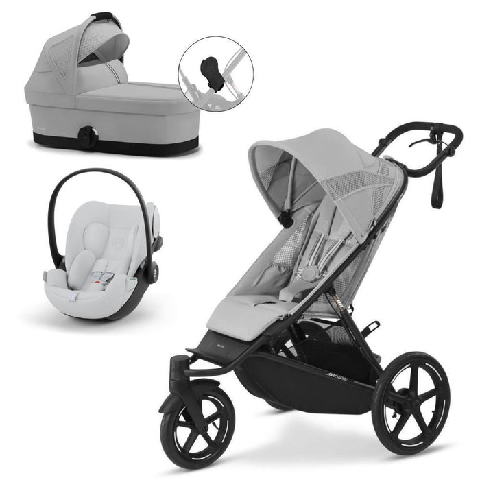 Pack Cybex Avi Spin BLK Fog Grey + Alcofa S Fog Grey+  Adaptadores de Alcofa S Avi Spin + Cybex Cloud G i-Size Fog Grey 40-87cm
