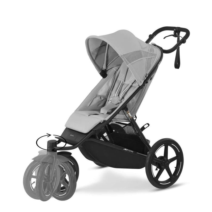 Pack Cybex Avi Spin BLK Fog Grey + Alcofa S Fog Grey+  Adaptadores de Alcofa S Avi Spin + Cybex Cloud G i-Size Fog Grey 40-87cm