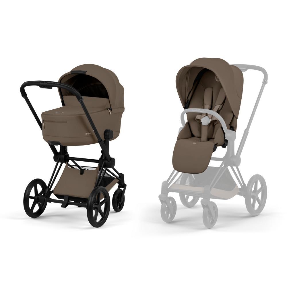 Cybex Platinum Priam Comfort Matt Black Coconut Brown