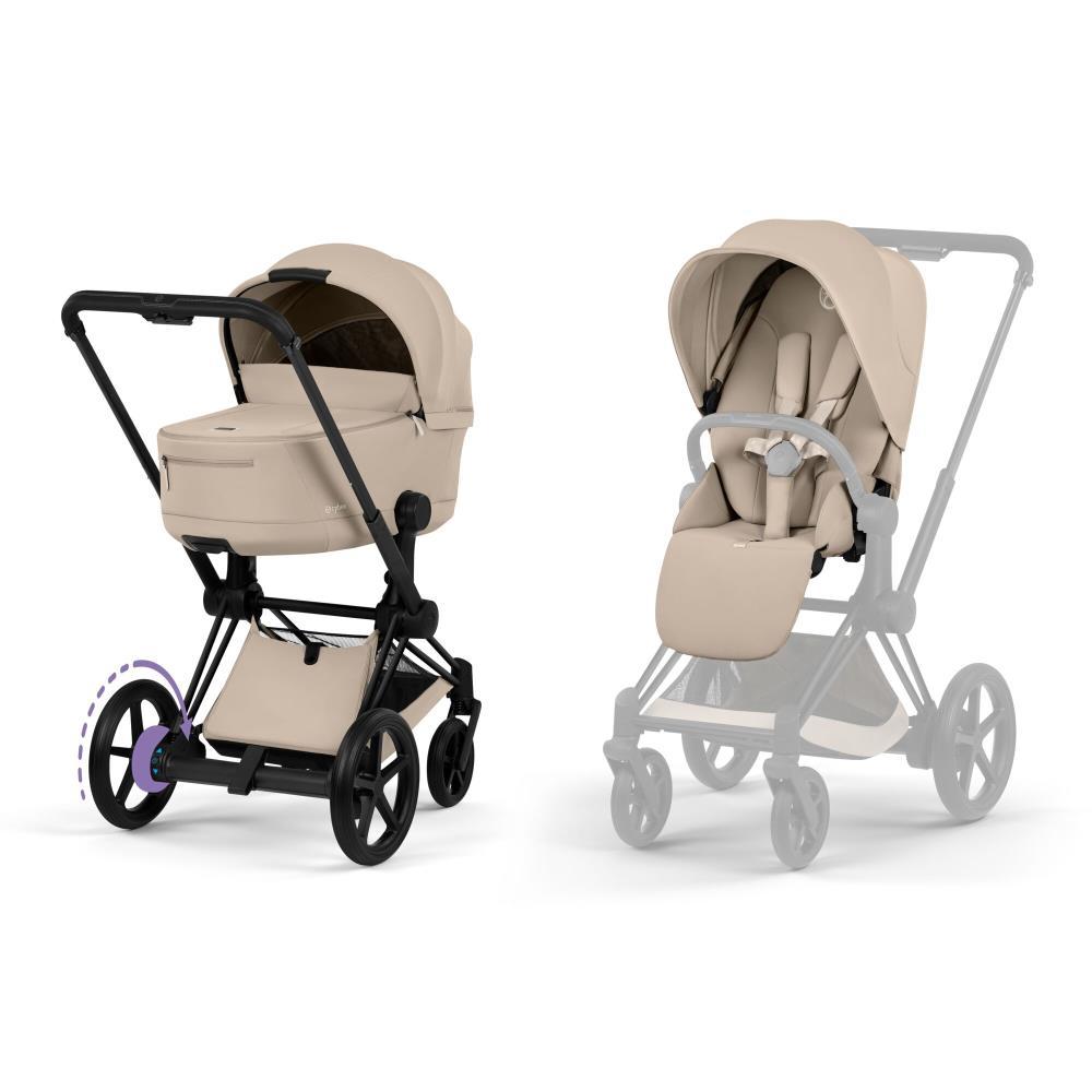 Cybex Platinum e-Priam Comfort Matt Black Cozy Beige