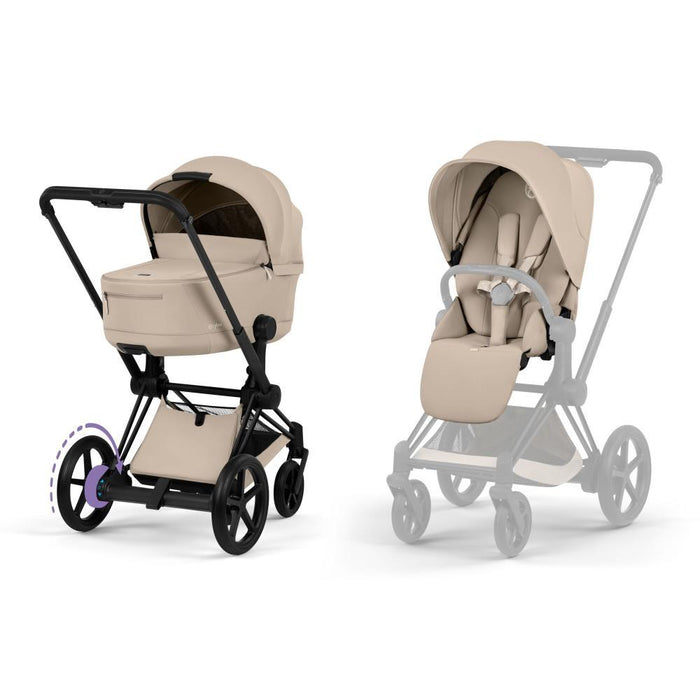 Cybex Platinum e-Priam Comfort Matt Black Cozy Beige