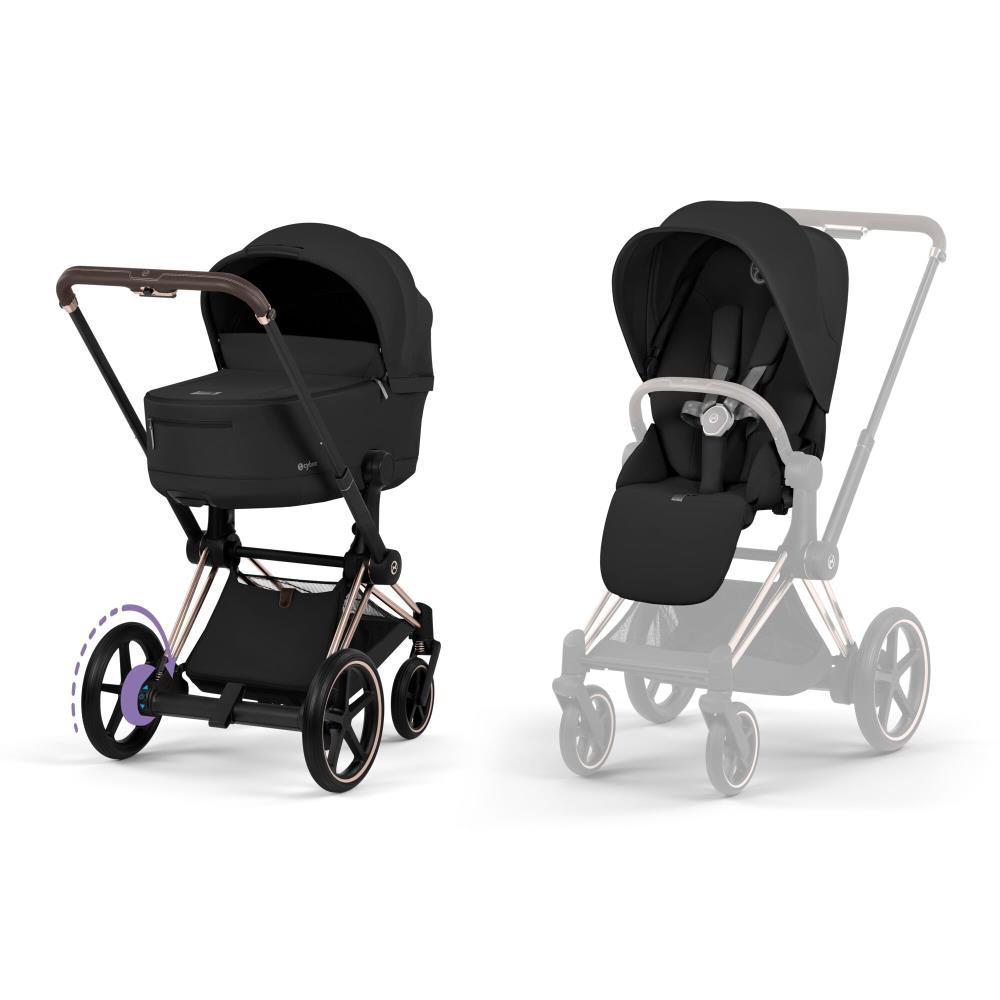Cybex Platinum e-Priam Comfort Rosegold Sepia Black