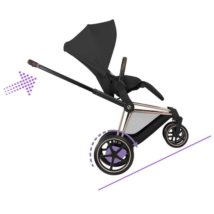 Cybex Platinum e-Priam Comfort Rosegold Sepia Black