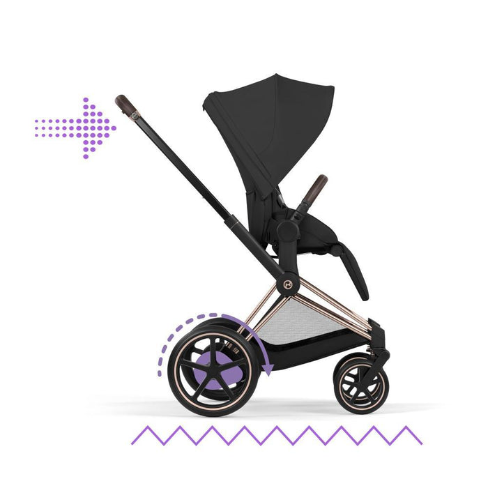 Cybex Platinum e-Priam Comfort Rosegold Sepia Black