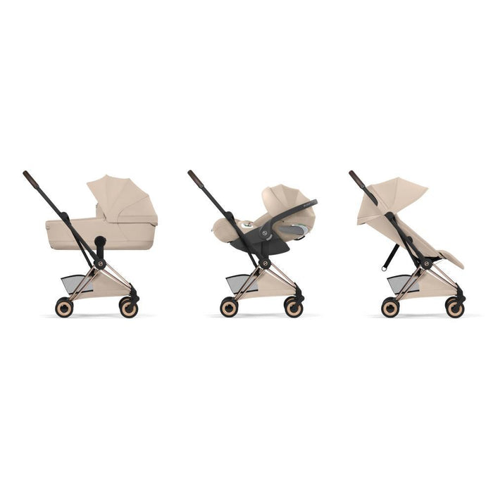 Carrinho Cybex Platinum Coya Style Rosegold Cozy Beige