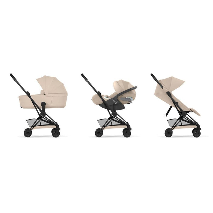 Carrinho Cybex Platinum Coya Comfort Matt Black Cozy Beige