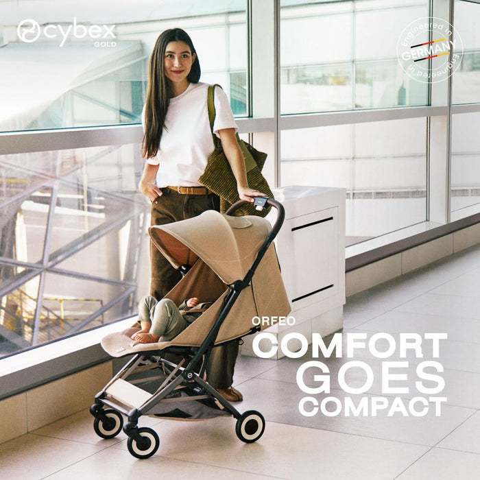 Carrinho Cybex Orfeo BLK Cinnamon Yellow - Chassis Preto