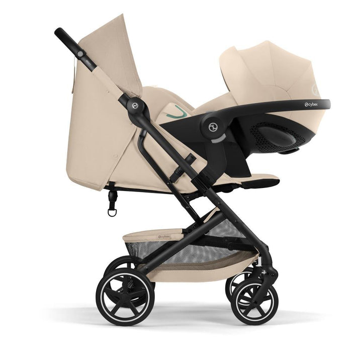 Carrinho Cybex Beezy BLK Almond Beige - Chassis Preto