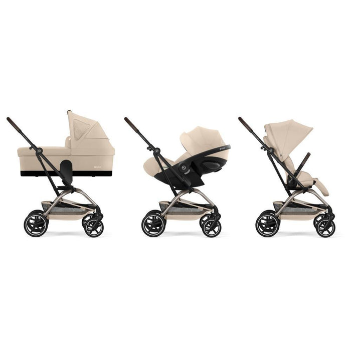 Carrinho Cybex Eezy S Twist+ 2 TPE Almond Beige - Chassis Taupe