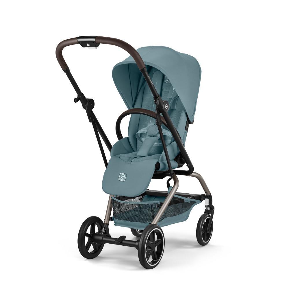 Carrinho Cybex Eezy S Twist+ 2 TPE Stormy Blue - Chassis Taupe