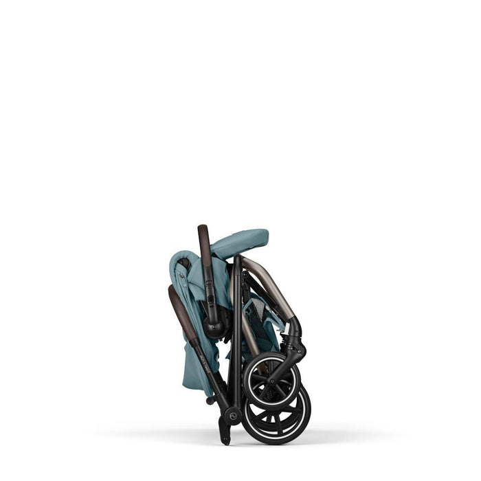 Carrinho Cybex Eezy S Twist+ 2 TPE Stormy Blue - Chassis Taupe