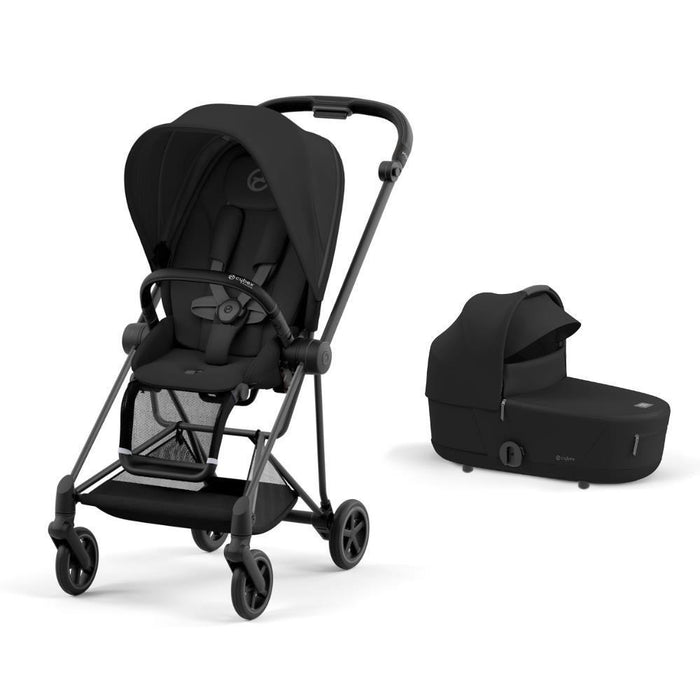 Pack Cybex Platinum Mios Matt Black + Pack de Tecidos Sepia Black + Alcofa Mios Lux Sepia Black
