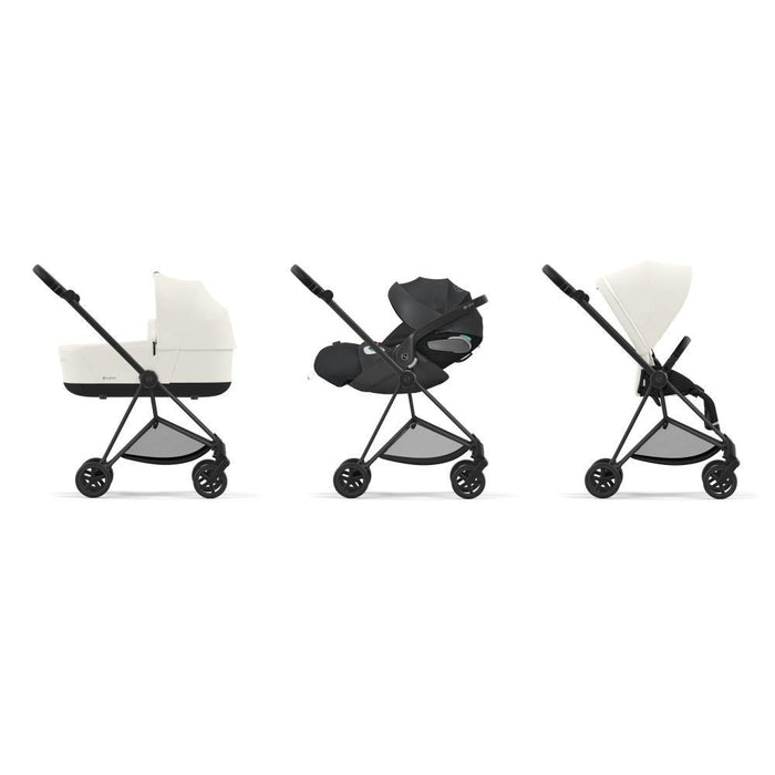 Pack Cybex Platinum Mios Matt Black + Pack de Tecidos Off White + Alcofa Mios Lux Off White