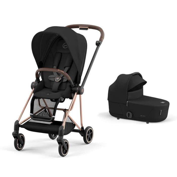 Pack Cybex Platinum Mios Rosegold + Pack de Tecidos Sepia Black + Alcofa Mios Lux Sepia Black