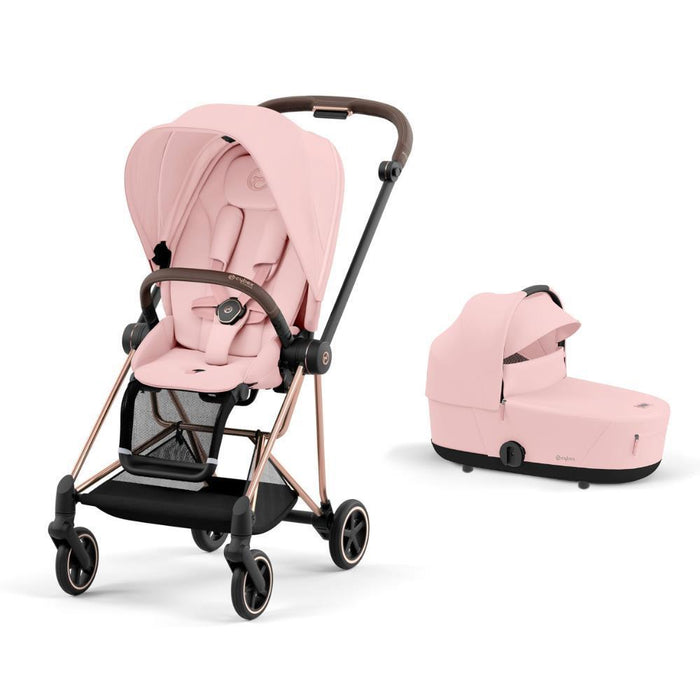 Pack Cybex Platinum Mios Rosegold + Pack de Tecidos Peach Pink + Alcofa Mios Lux Peach Pink