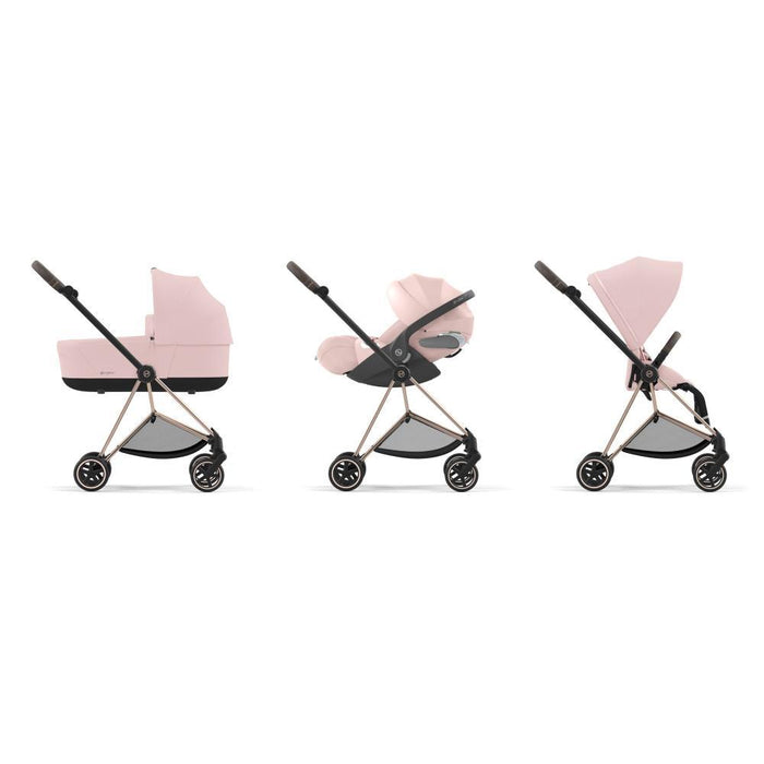 Pack Cybex Platinum Mios Rosegold + Pack de Tecidos Peach Pink + Alcofa Mios Lux Peach Pink