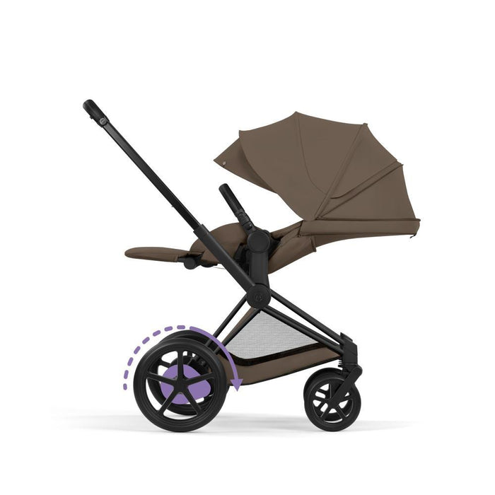 Cybex Platinum e-Priam Comfort Matt Black Coconut Brown
