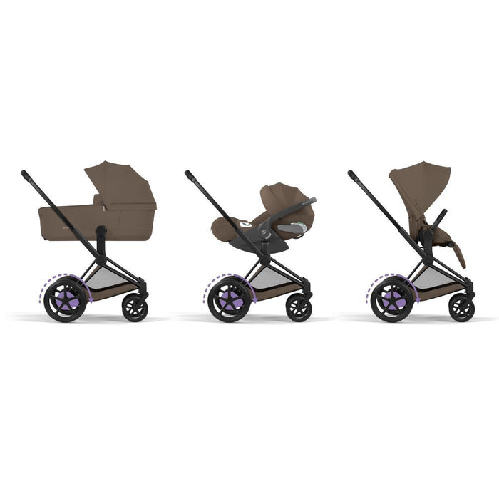 Cybex Platinum e-Priam Comfort Matt Black Coconut Brown