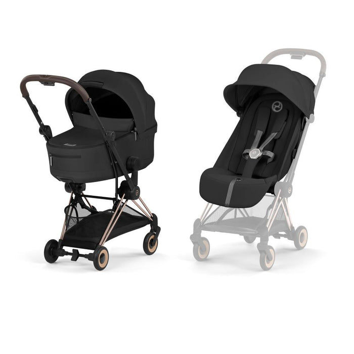 Cybex Platinum Coya Comfort Rosegold Sepia Black