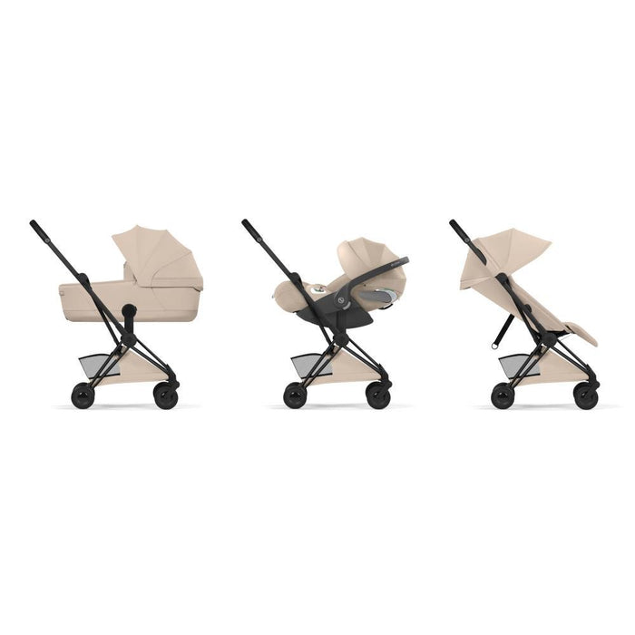 Carrinho Cybex Platinum Coya Style Matt Black Cozy Beige