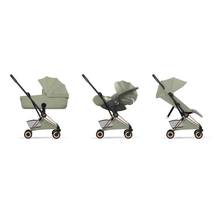 Carrinho Cybex Platinum Coya Style Rosegold Sage Green