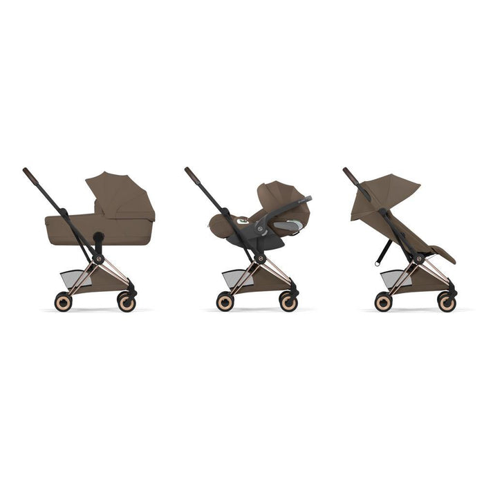 Carrinho Cybex Platinum Coya Style Rosegold Coconut Brown