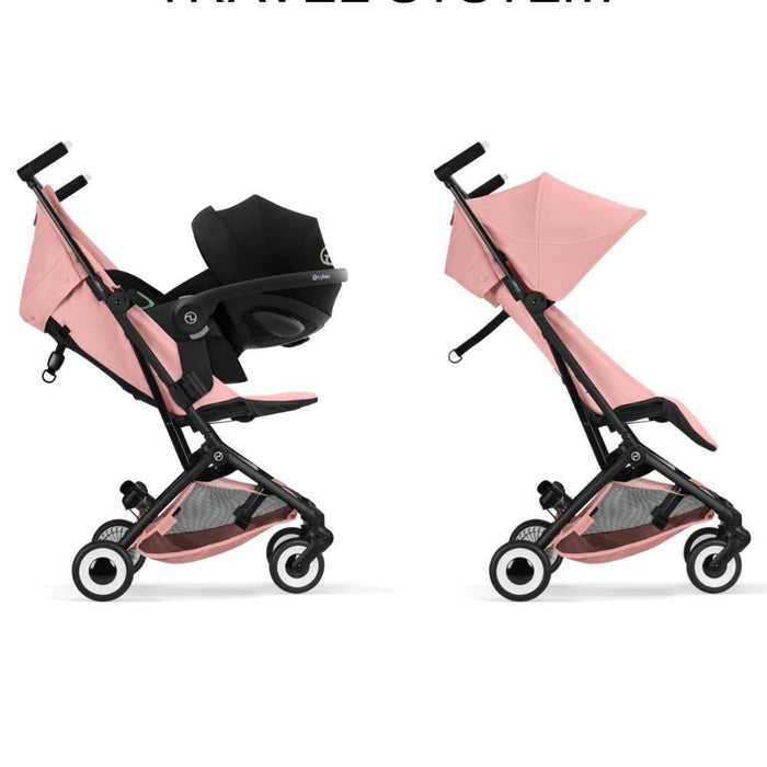 Carrinho Cybex Libelle BLK Candy Pink - Chassis Preto