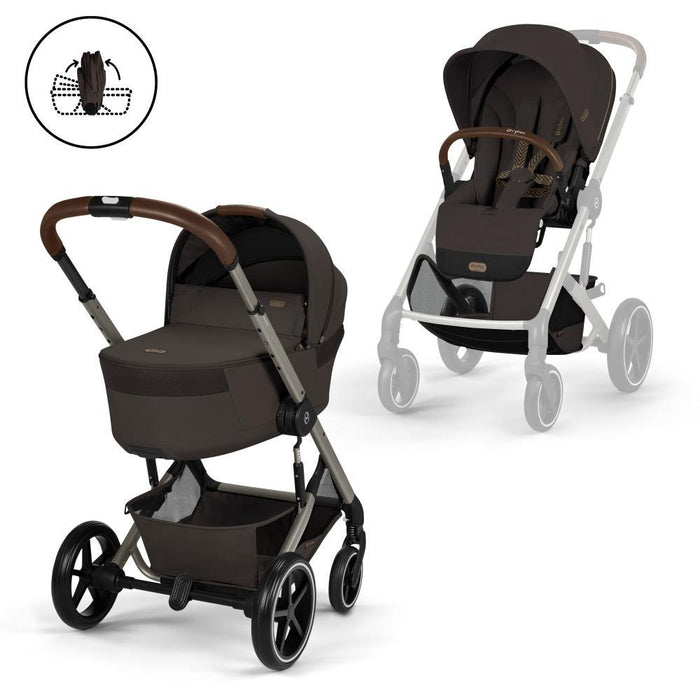 Pack Cybex Carrinho Balios S Lux + Alcofa Balios Fold Chocolate Brown