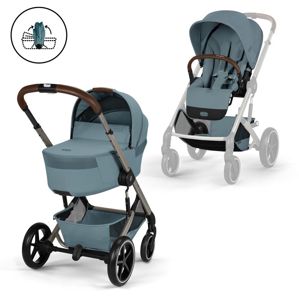 Pack Cybex Carrinho Balios S Lux + Alcofa Balios Fold Stormy Blue