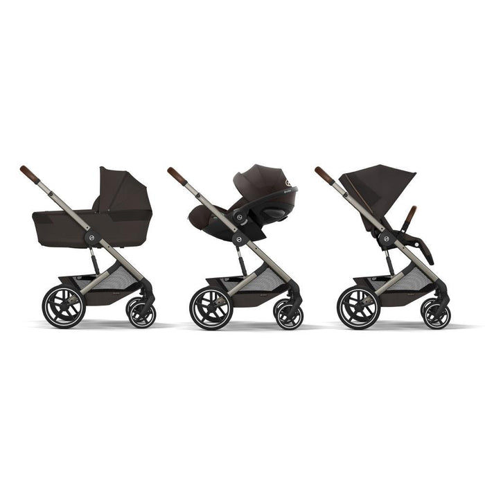 Carrinho Cybex Balios S Lux TPE Chocolate Brown - Chassis Taupe