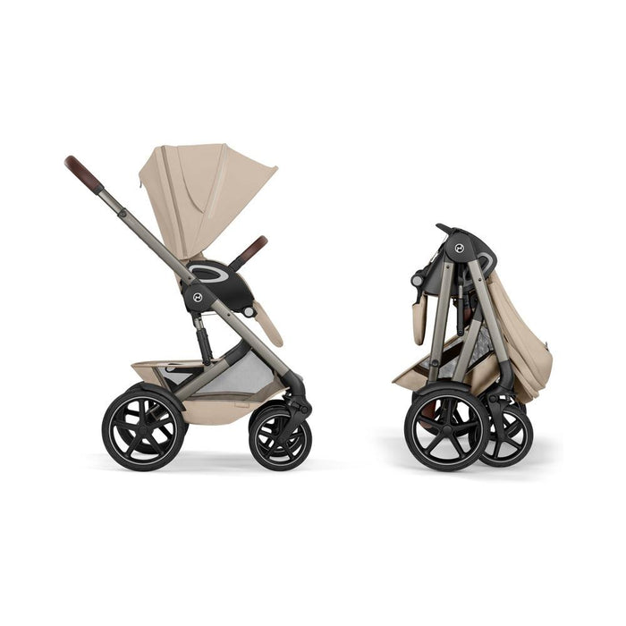 Carrinho Cybex Talos S Lux Almond Beige - Chassis Taupe
