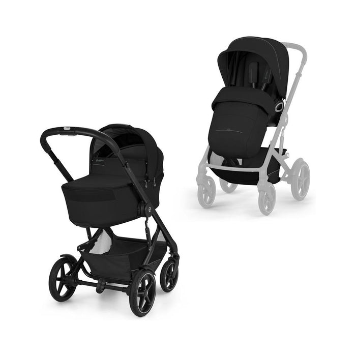 Carrinho Cybex Talos S Lux + Alcofa Fold Moon Black