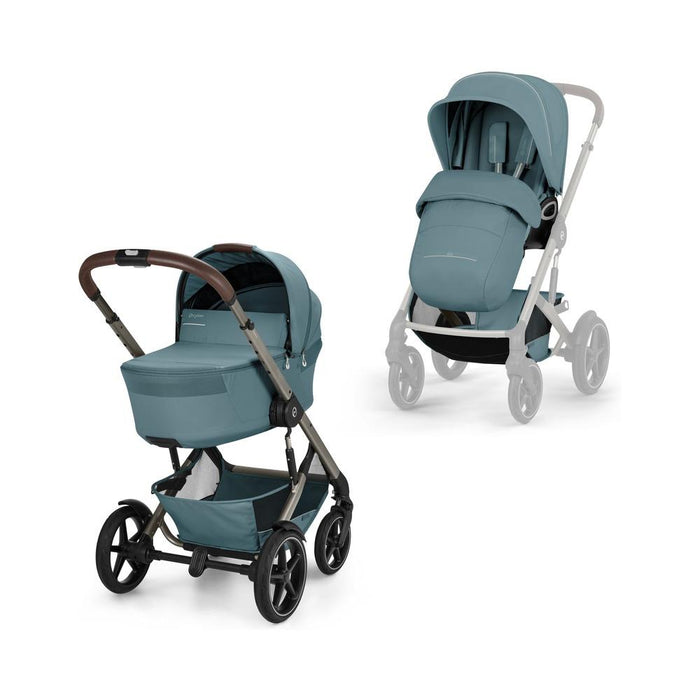 Carrinho Cybex Talos S Lux + Alcofa Fold Stormy Blue