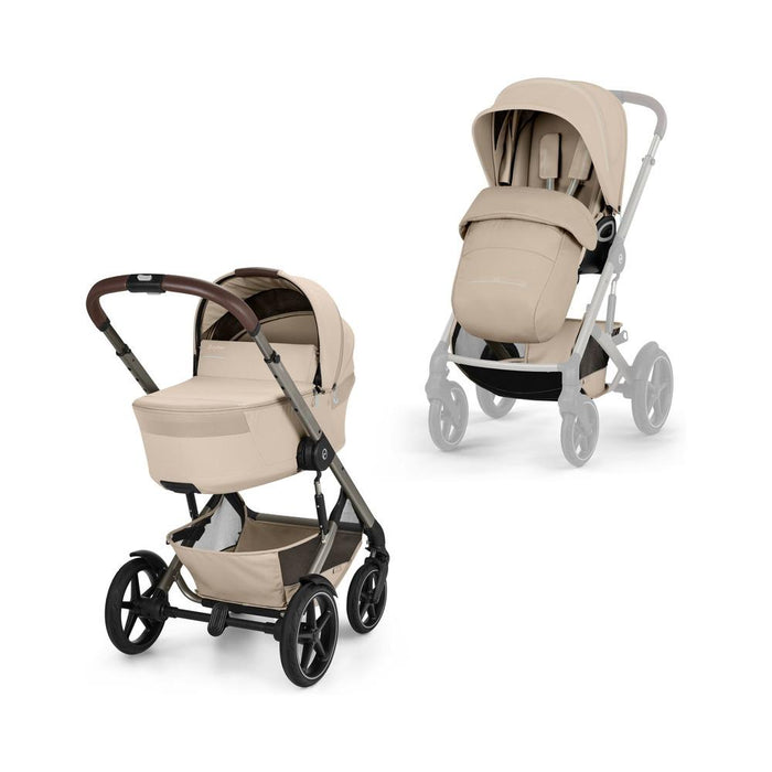 Carrinho Cybex Talos S Lux + Alcofa Fold Almond Beige