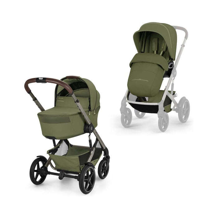 Carrinho Cybex Talos S Lux + Alcofa Fold Moss Green