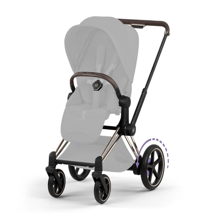 Chassis Cybex Platinum ePriam Style e Estrutura do Assento Champagne Gold