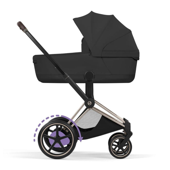 Chassis Cybex Platinum ePriam Style e Estrutura do Assento Champagne Gold